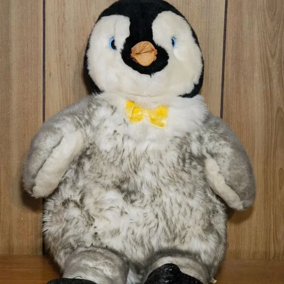 Build A Bear Workshop Penguin Happy Feet Heart Glows Bow Tie 18" (pre-loved) - Picture 1 of 9